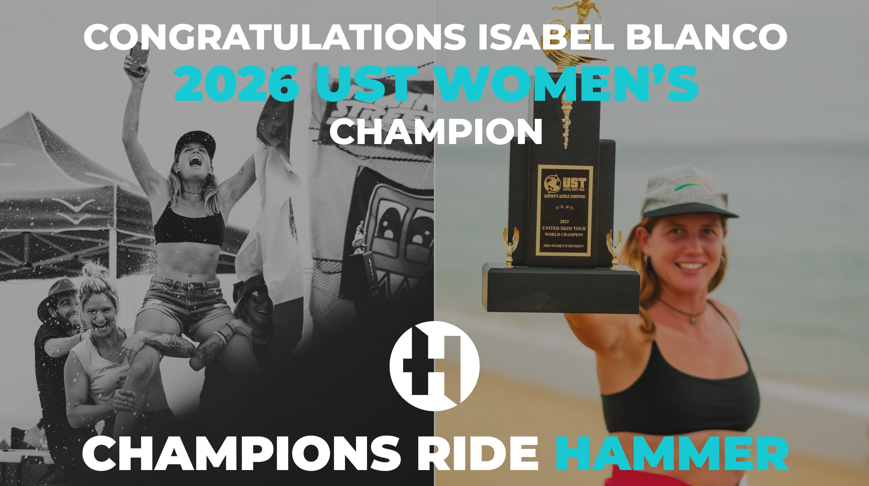 Congratulations Isabel Blanco — 2026 UST Women's Champion. Champions ride Hammer.